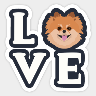 Love Pomeranians - Pom Pom Dog Puppy Face Sticker